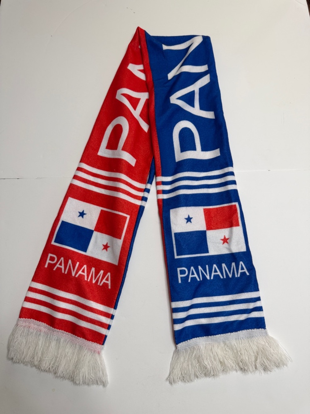 Panama Flag Football Scarf - Red & Blue